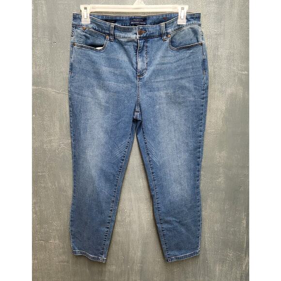 Talbots Simply Flattering Collection Jegging Cropped Stretch Jeans 14 - Picture 1 of 11